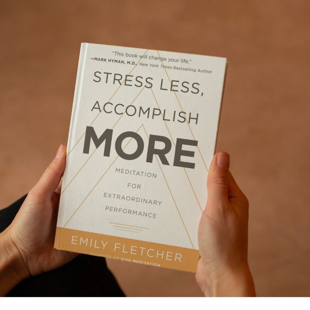 stress less accomplish more by emily fletcher in hands
