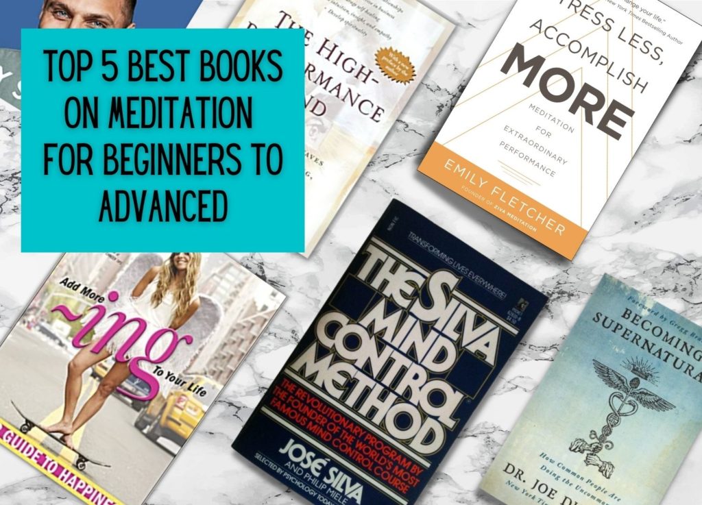 Top 5 meditation books on flat surface
