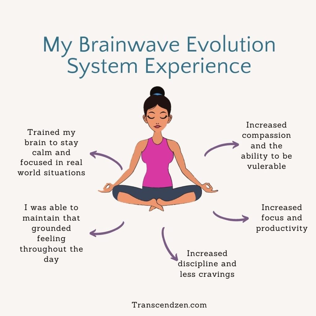 girl doing yoga for brain evolution system benefits in infographic