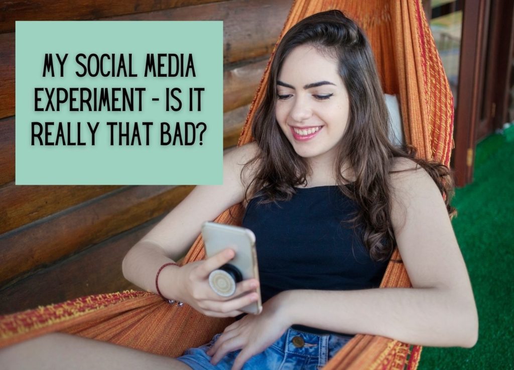 girl on hammock on social media