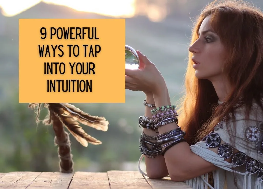 girl trying to tap into intuition