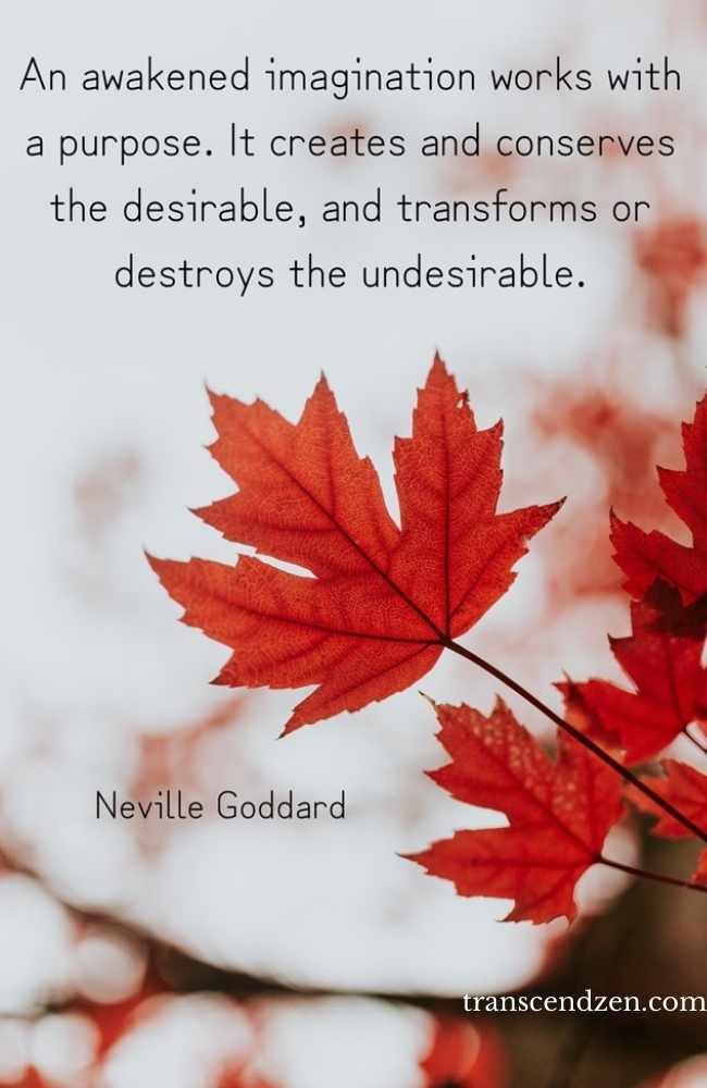 red leaf in snow neville law of attraction quote