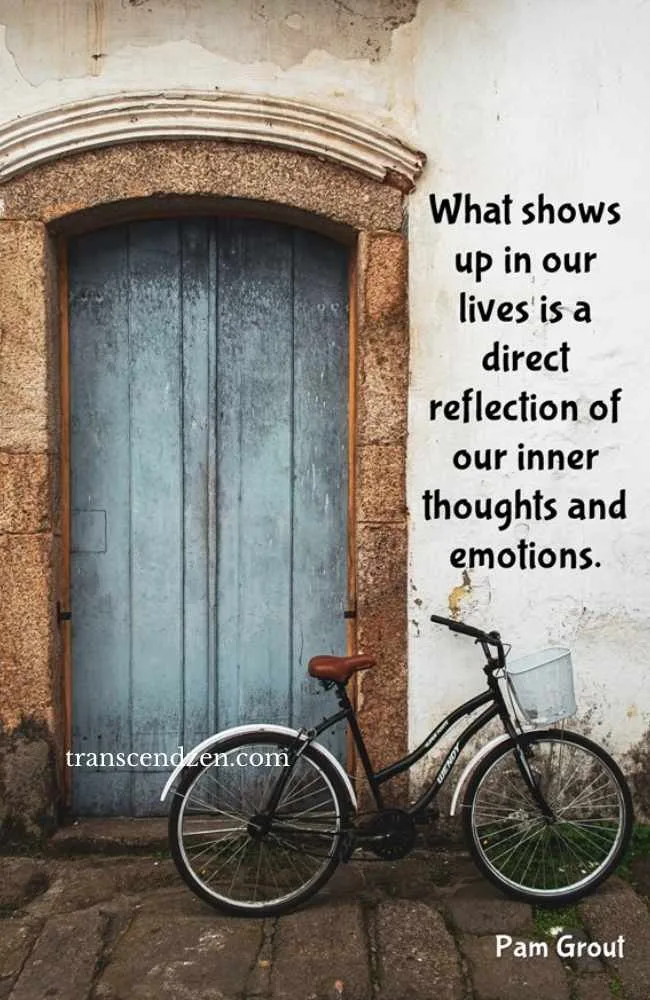 closed door with cycle outside pam grout quote