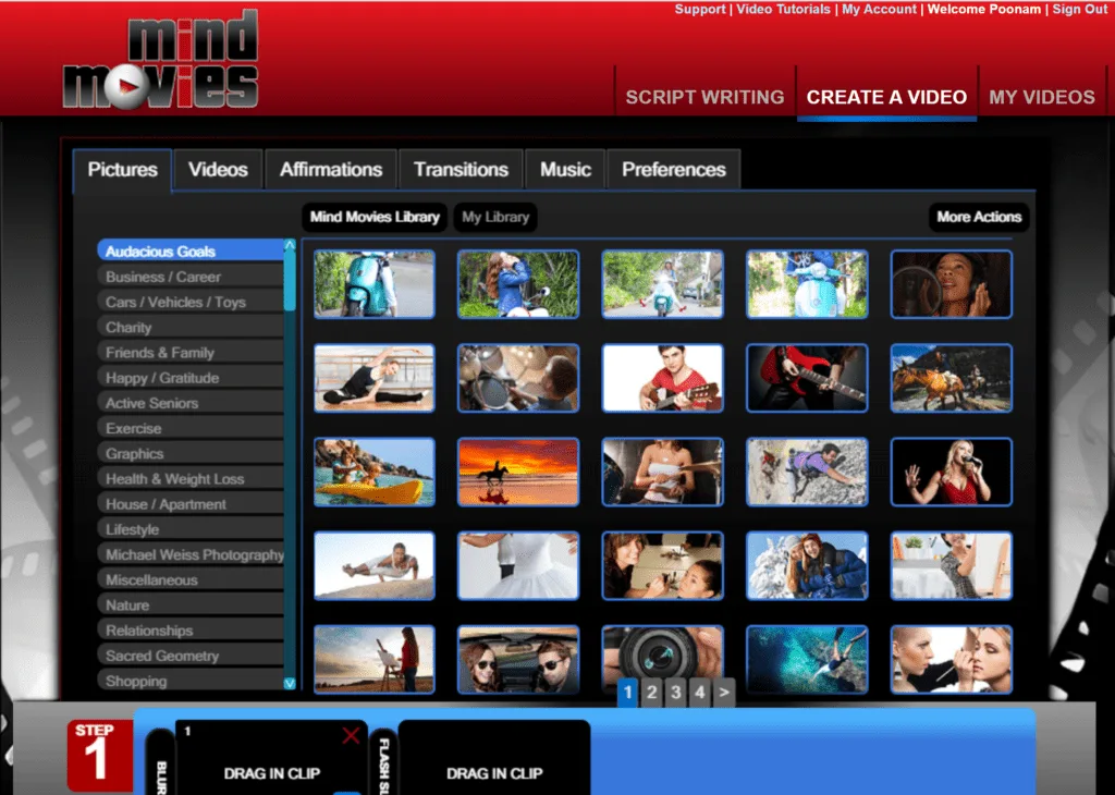 mind movies review demo of tool screenshot