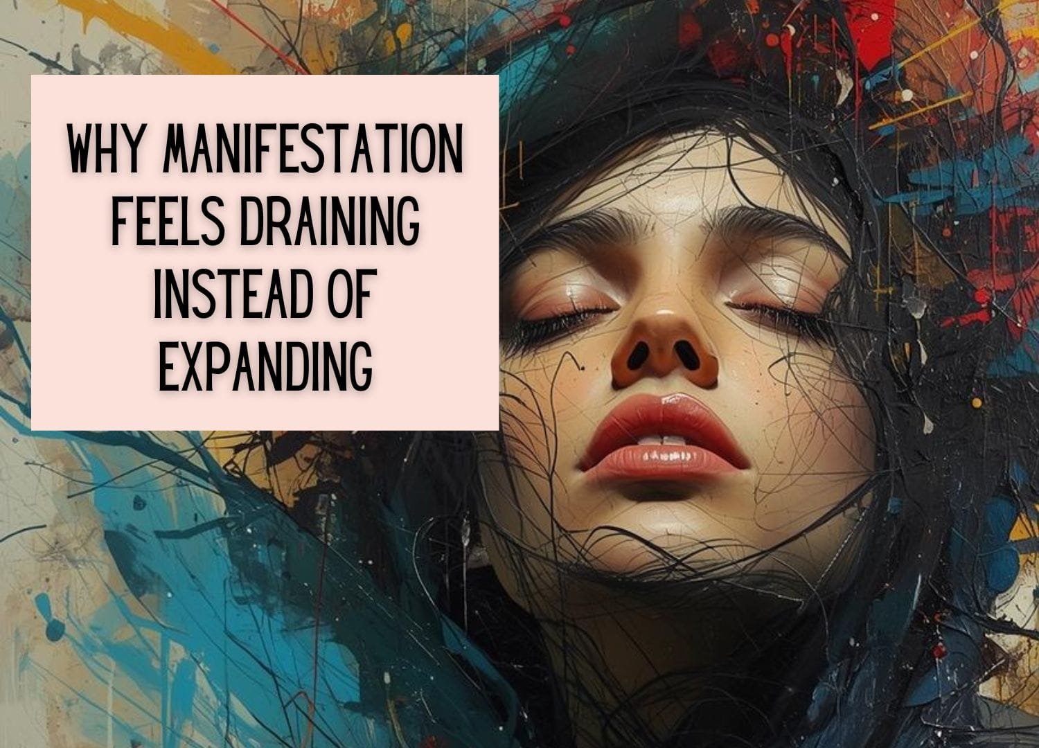 woman trying hard to manifest